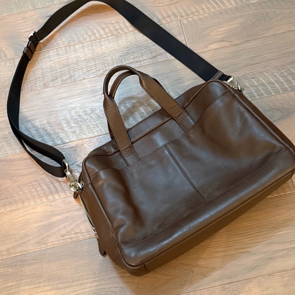 COACH Hamilton Briefcase Leather Laptop Carry Messenger Bag Commuter Case F54801